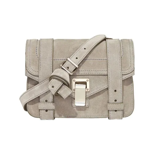 PROENZA SCHOULER Сумка через плечо из телячьей кожи мини женская темно-серый коричневый умбра