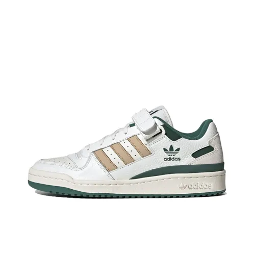 Adidas Originals FORUM Износостойкий и Легкий Низкий Топ Скейтборд Кроссовки Унисекс Белый Зеленый Коричневый