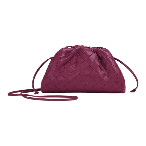 Bottega Veneta Sheepskin Clutch Mini Women's Purple