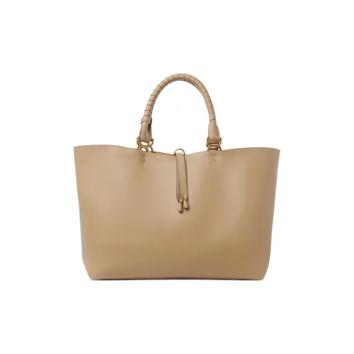 Chloe Marcie Рельефная Телячья Кожа Тоут Сумка Сумка для покупок Сумка через плечо Сумка Женская Светло-Коричневая