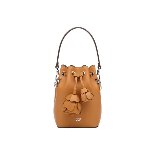 FENDI Mon Tresor Кожа Ведро Сумка Сумка через плечо Сумка мини Женская Коричневая