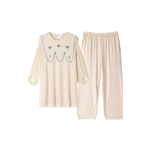 ZumashL Кожа Цвет S22648 Средняя Длина Фея Двухкомпонентный Женский Пижамный Комплект