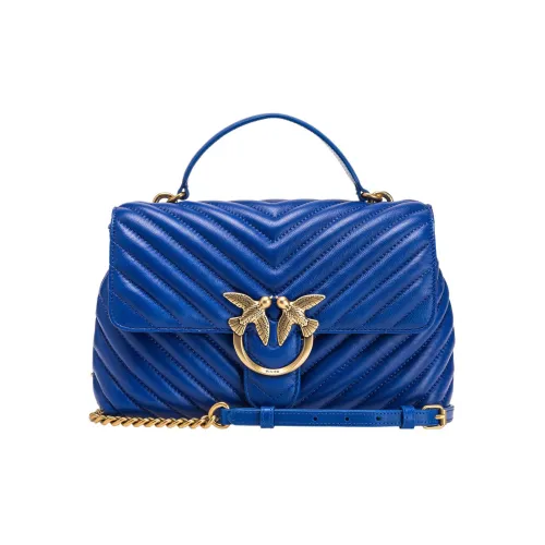 PINKO Puff Овчина с коровьей кожей Сумка через плечо Сумка через плечо Женская Синяя