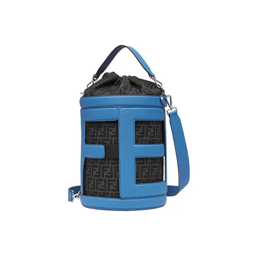 FENDI Кожа Ведрообразная Сумка Сумка через плечо Сумка Мужская Синяя