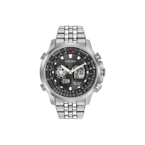 CITIZEN Promaster Collection Светильник Кварцевый механизм Нержавеющая сталь Ремешок Часы 47 мм Мужские часы Черный циферблат