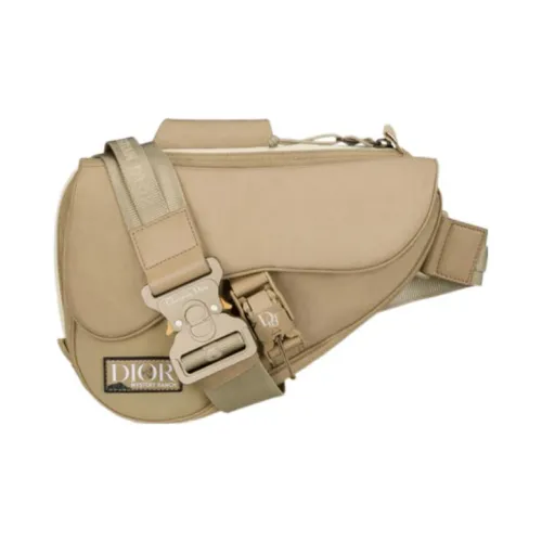 DIOR MYSTERY RANCH Коллаборация Нейлон Седло Сумка Бананка Сумка через плечо Мужской Бежевый