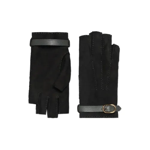 GUCCI Shearling, Телячья кожа Перчатки Черные Мужские