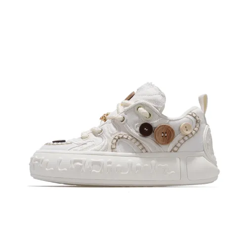 Палладий Button Shoes Casual Низкий Топ Экрю/Белый Унисекс