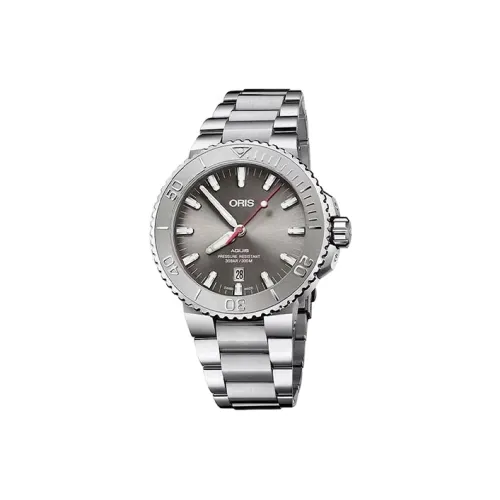 Oris Diving Collection Автоматический Механический Механизм Мужские Часы Циферблат 43,5 мм Серый Стальной Корпус Часов Стальной Ремешок