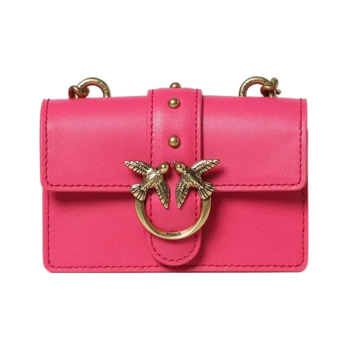 PINKO Сумка через плечо из коровьей кожи мини женская фуксия