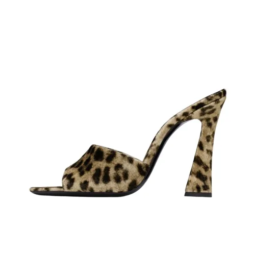 SAINT LAURENT Шлепанцы Женские Светлый Умбра