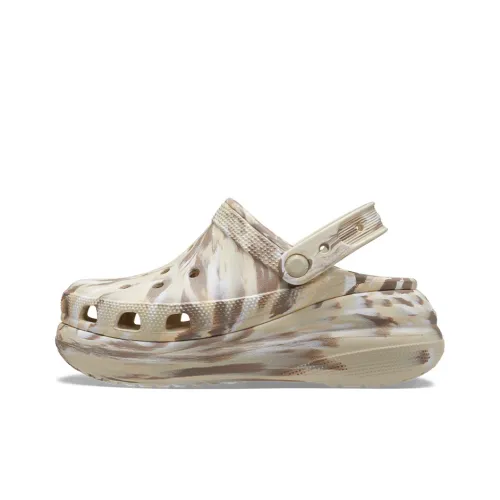 Crocs Classic Creamy Wild Hole Спортивные сандалии Унисекс Серый Коричневый Белый