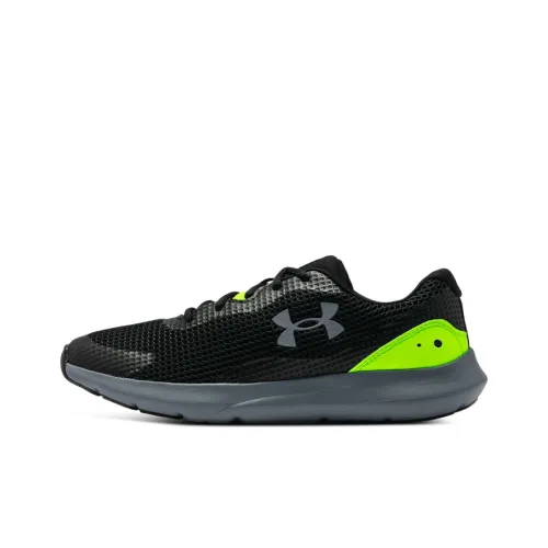 Under Armour Surge 3 Low Топ Повседневные Беговые Кроссовки Мужские Черные