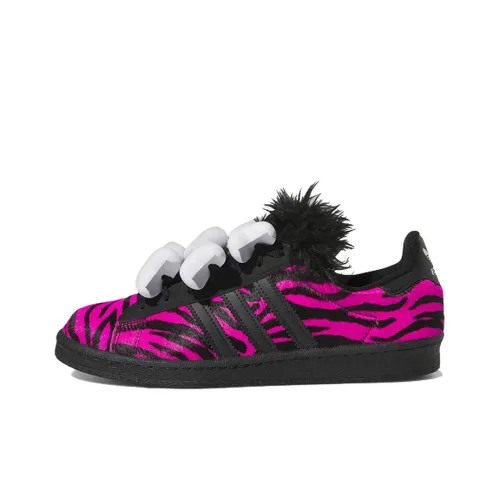 Jeremy Scott x Adidas Originals CAMPUS 00s 80s JS Bones Low Топ Скейтборд Кроссовки Унисекс Черный Розовый