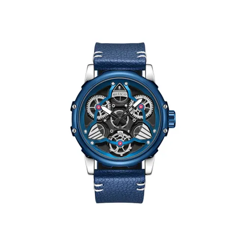 MITICO Кварцевый механизм Часы Унисекс Синий циферблат MH113LKB