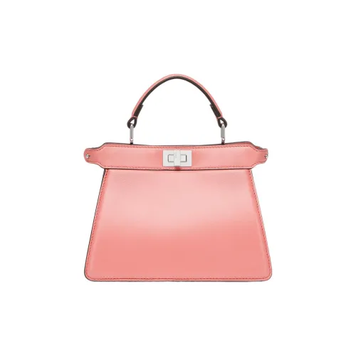 FENDI Peekaboo ISeeU Наппа Кожа Сумка через плечо Сумка Обычная Женская Розовая