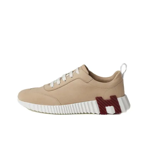 HERMES Bouncing Low Топ Спортивная Повседневная Обувь Женская Бежевая