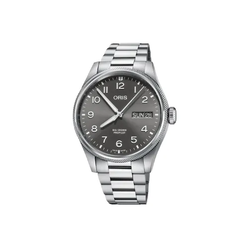 Oris Автоматический Механический Механизм Мужские Часы Часы 44 мм Серый Циферблат Корпус из Нержавеющей Стали Ремешок из Нержавеющей Стали