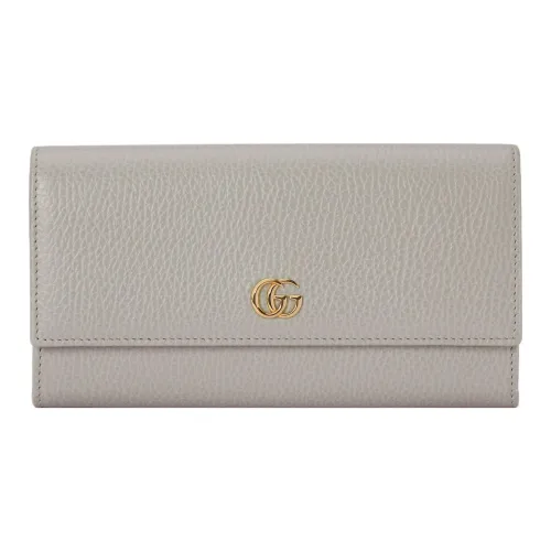 GUCCI GG Marmont Кожа Кошелек Женские Светло-Серый
