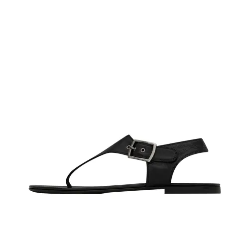 SAINT LAURENT Caleb one Ремень Сандалии Женские Черный