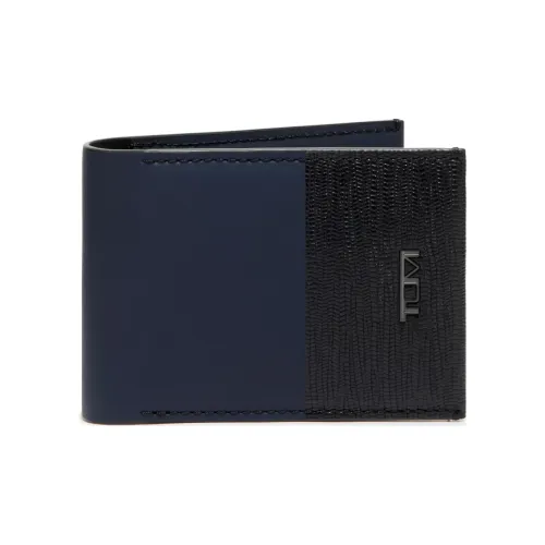 TUMI Кожа Кошелек Держатель для карт Мужской Черный и Синий