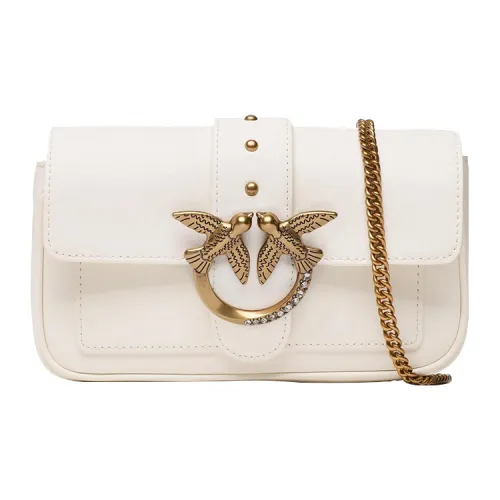 PINKO Pocket Love Кожа Swallow Сумка Сумки через плечо Сумка на плечо Женская Белая