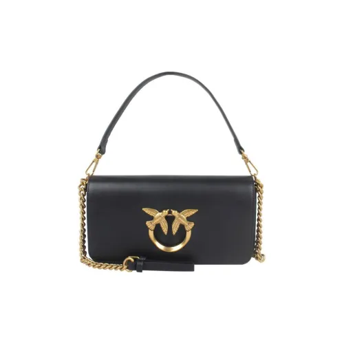 PINKO Click series Корова Кожа Сумка Сумка через плечо Сумка через плечо Стандартная Женская Черная