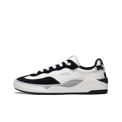 LINING Износостойкие Дышащие Низкие Кроссовки для скейтбординга Мужские Белые Черные