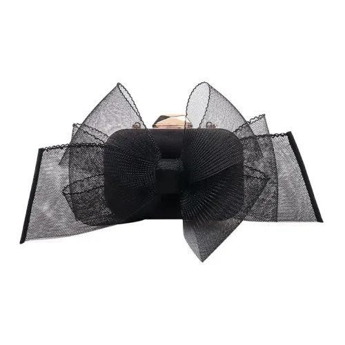 Jimmy Choo Satin Crossbody Clutch Mini Women's Black