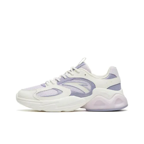 ANTA Life Collection Устойчивый к истиранию Дышащий Низкий Топ Спортивная Повседневная Обувь Женская Фиолетовая Белая