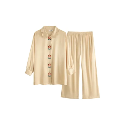 Chun Xi Экрю Женские Пижамные Комплекты