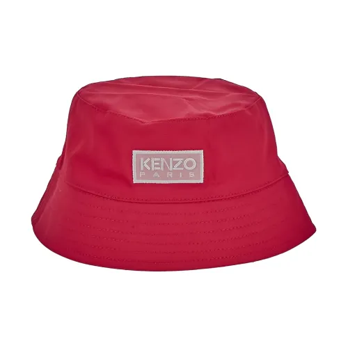 KENZO Cotton Bucket Hats Красный Kids