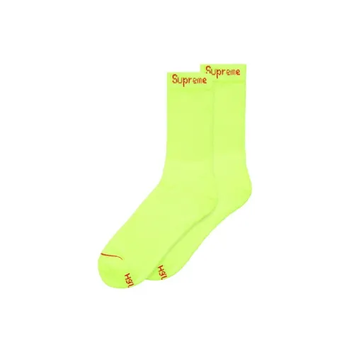 Supreme SS23 Носки до колена Мужские упаковка из 4 штук неоновый зеленый