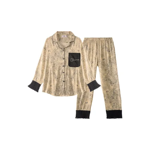 Chun Xi Экрю Женские Пижамные Комплекты