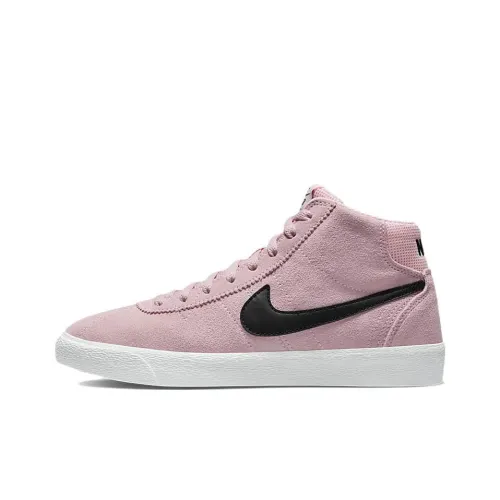 Nike SB Bruin SB Bruin High Противоскользящие Устойчивые к истиранию Высокие Кроссовки для скейтбординга Женские Розовые