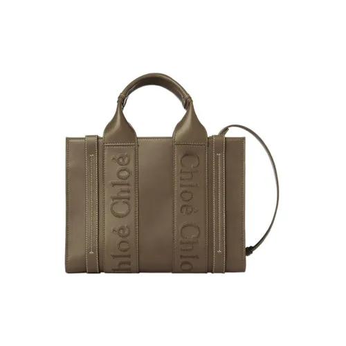 Chloe Woody Smooth Calfskin Crossbody Bag Handbag Small Women's Army Green Члои Вуди Smooth Calfskin Сумка через плечо Сумка Маленькая Женская Армейский зеленый