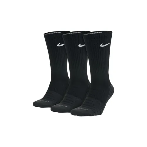 NIKE 3 шт Черные Унисекс Колено высокие Носки