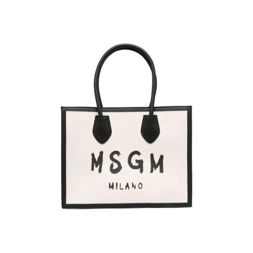 MSGM Хлопок Тоут Сумка Сумка для покупок Сумка на плечо Сумка для ребенка Черный