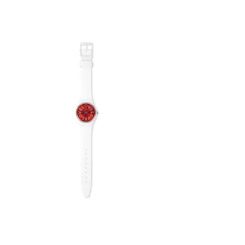 Swatch Quartz Movement Унисекс Часы 34 мм Красные