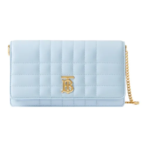 Burberry Lola Сумка Sheepskin Сумка через плечо Стандартная Женская Светло-синяя