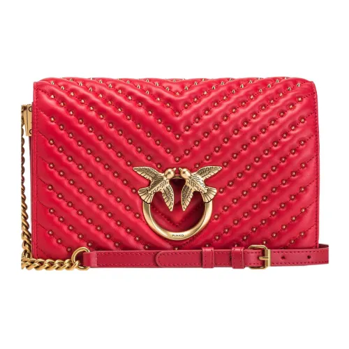 PINKO Овчина с Телячьей Кожей Сумка через плечо Женская Гранатовый Красный