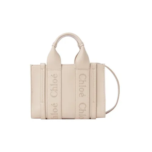 Chloe Woody Smooth Calfskin Crossbody Bag Mini Women's Pink