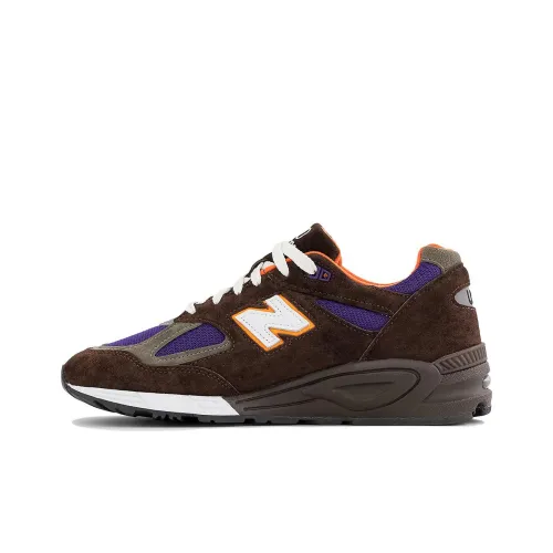 New Balance NB 990 V2 Low Топ Повседневный Городской Коммутирование Беговые кроссовки Унисекс Коричнево-фиолетовый