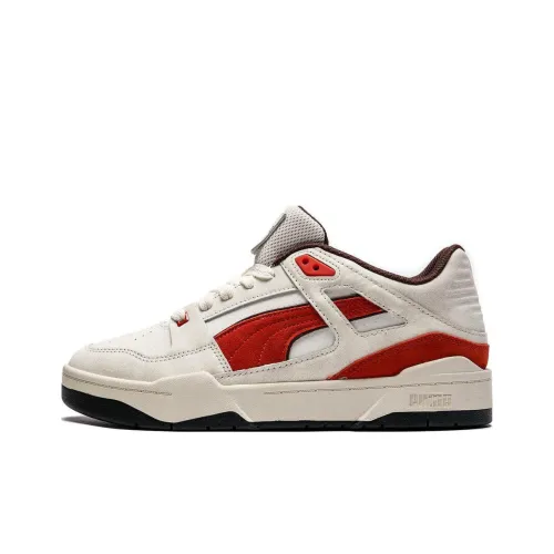 PUMA Slipstream Always On Амортизация Износостойкие Низкие Кроссовки для Скейтбординга Унисекс Белый Красный Черный