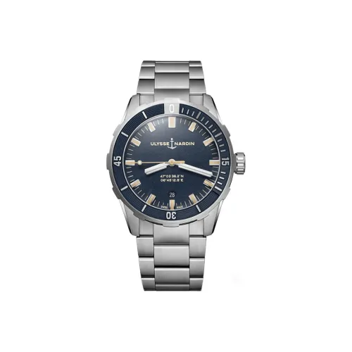 ULYSSE NARDIN Автоматический Механический Часы Мужские из Коллекции Diving 42 мм Синий