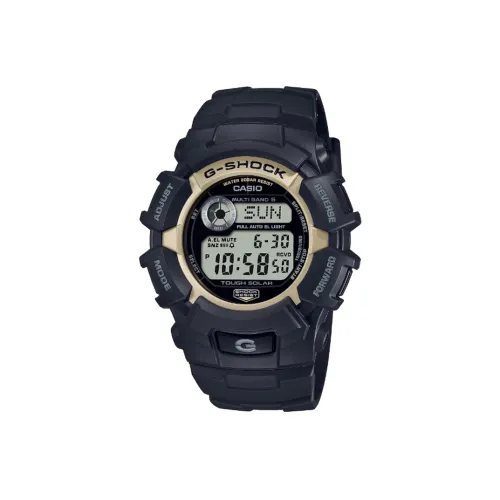 CASIO G SHOCK Collection Кварцевый механизм Смольный ремешок Часы Мужские Золотистый циферблат
