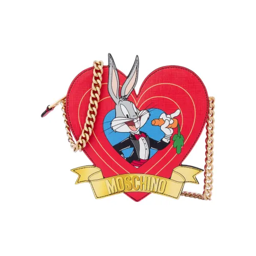MOSCHINO ПУ (полиуретан) Полиуретан Сердце Формированная Сумка Сумка через плечо Сумка на плечо Женская Красная