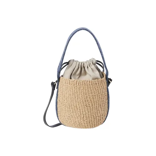 Chloe Woody с телячьей кожей сумка через плечо маленькая сумка женская синий светло-коричневый