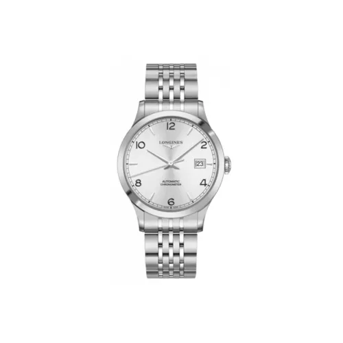 LONGINES Автоматический Механический Часы Мужские 40 мм Серебристый Циферблат Ремешок из Нержавеющей Стали