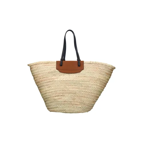 Furla Вязаные ткани Grass с кожаными вставками сумка-тоут сумка для покупок сумка через плечо женская экрю коричневый